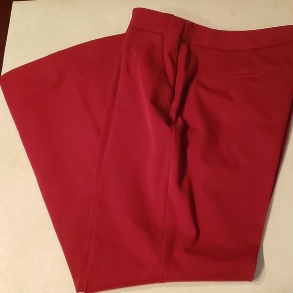 CHICO'S 1P Flare Career Dress Pants Cranberry EUC - Picture 1 of 15